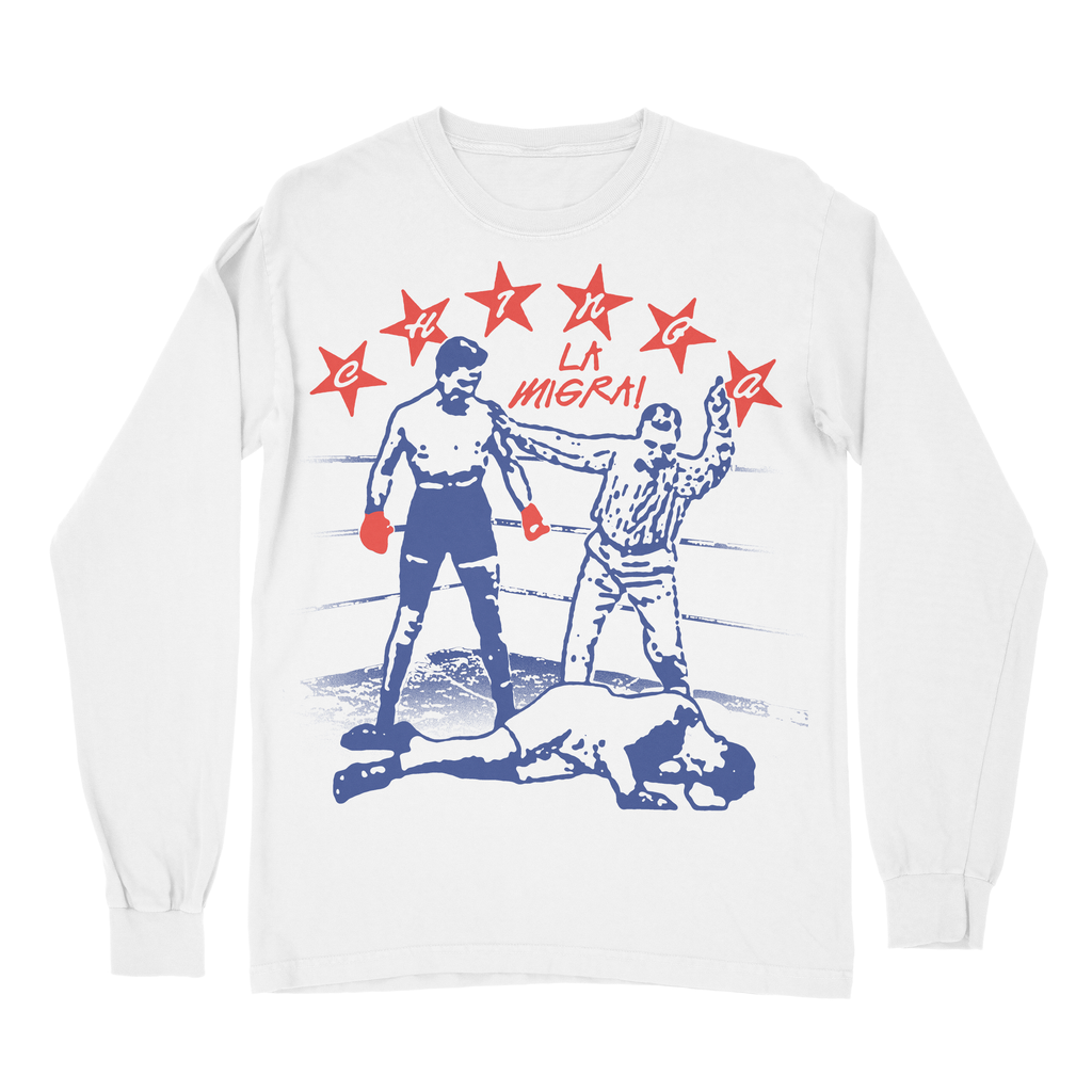 THE CHINGA LA MIGRA BOXER TEE