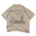 BROKEBACK MOUNTAIN TEE IN BEIGE