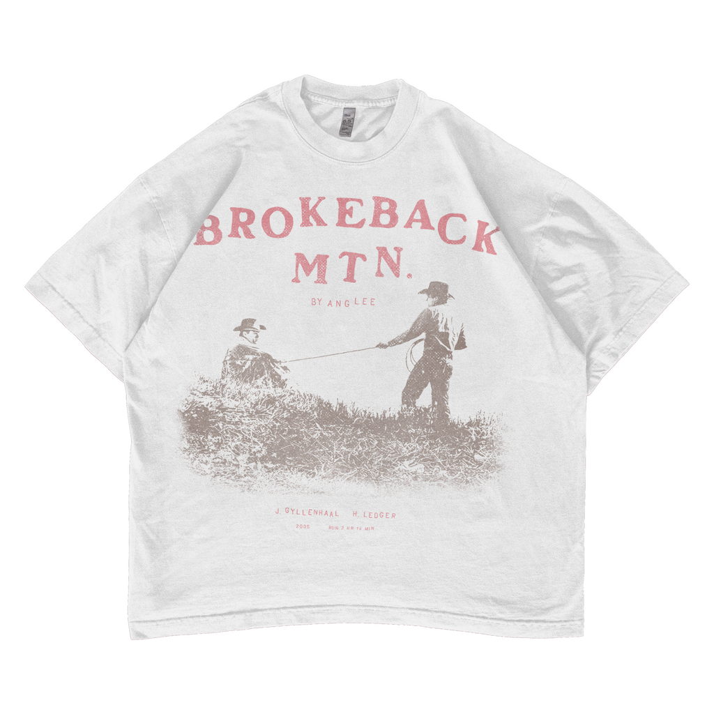 BROKEBACK MOUNTAIN TEE IN WHITE