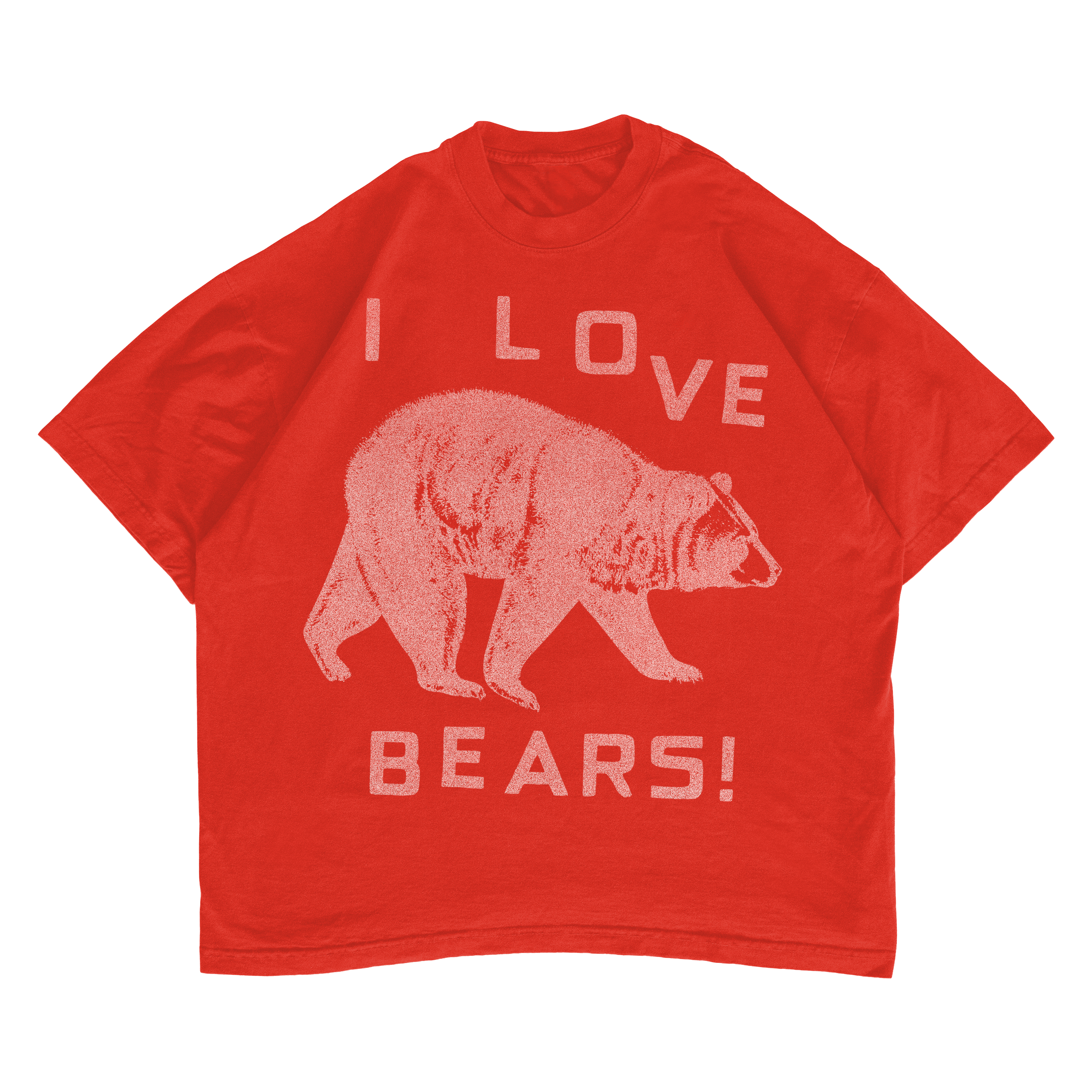 I LOVE BEARS TEE IN TOMATO