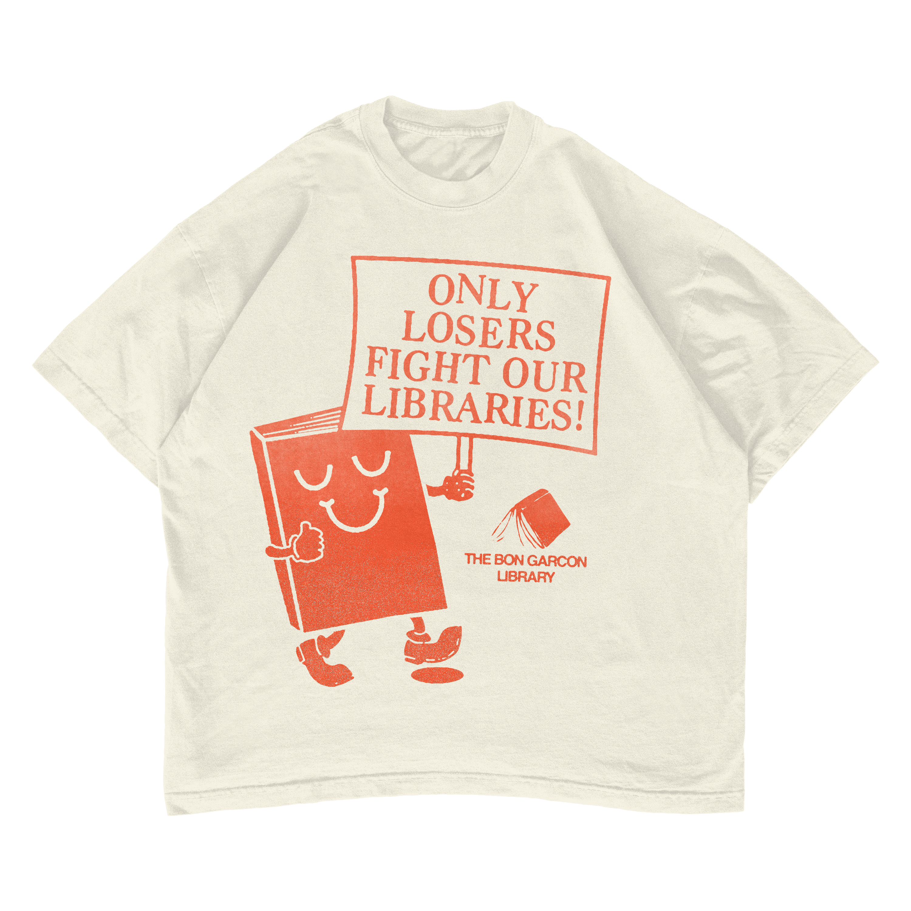 ONLY LOSERS FIGHT LIBRARIES TEE
