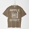 BROWN RIPPLE EFFECT TEE